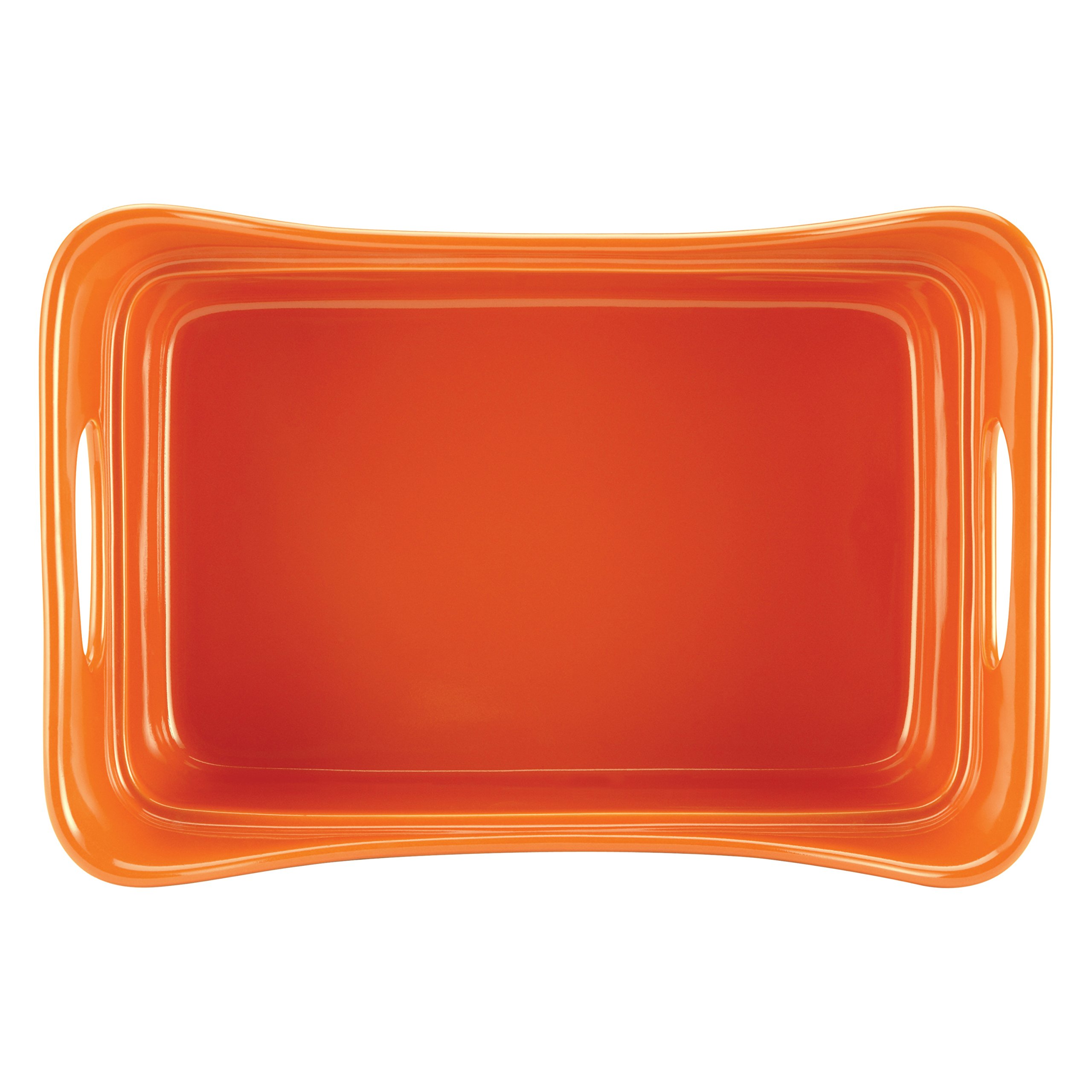 Rachael Ray Stoneware 2-Quart Square Baker, Orange