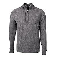 Cutter & Buck Adapt Eco Knit Heather Mens Big & Tall Quarter Zip Pullover