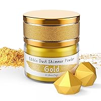 (BULK30g) Edible Gold Dust, Gold Luster Dust Edible Glitter, Edible Glitter  For Drinks, Cakes, Chocolates, Cocktails, Edible Gold Paint 100% Food