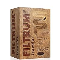 Filtrum Traveler by AVVA Pharma – Natural Formula for Irregular Bowel Movement, Gas/Bloating Relief– 50 Vegan, Non-GMO Cleanse Pills – Gut/Bowel Support