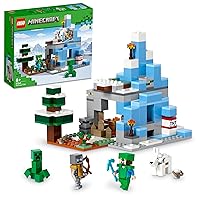 LEGO Minecraft Frozen Mountain Peak 21243 Toy Blocks, Present, Video Game, Boys, Girls, Ages 8 and Up