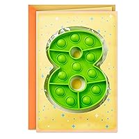 Hallmark 8th Birthday Card for Kids with Detachable Pop It! Toy