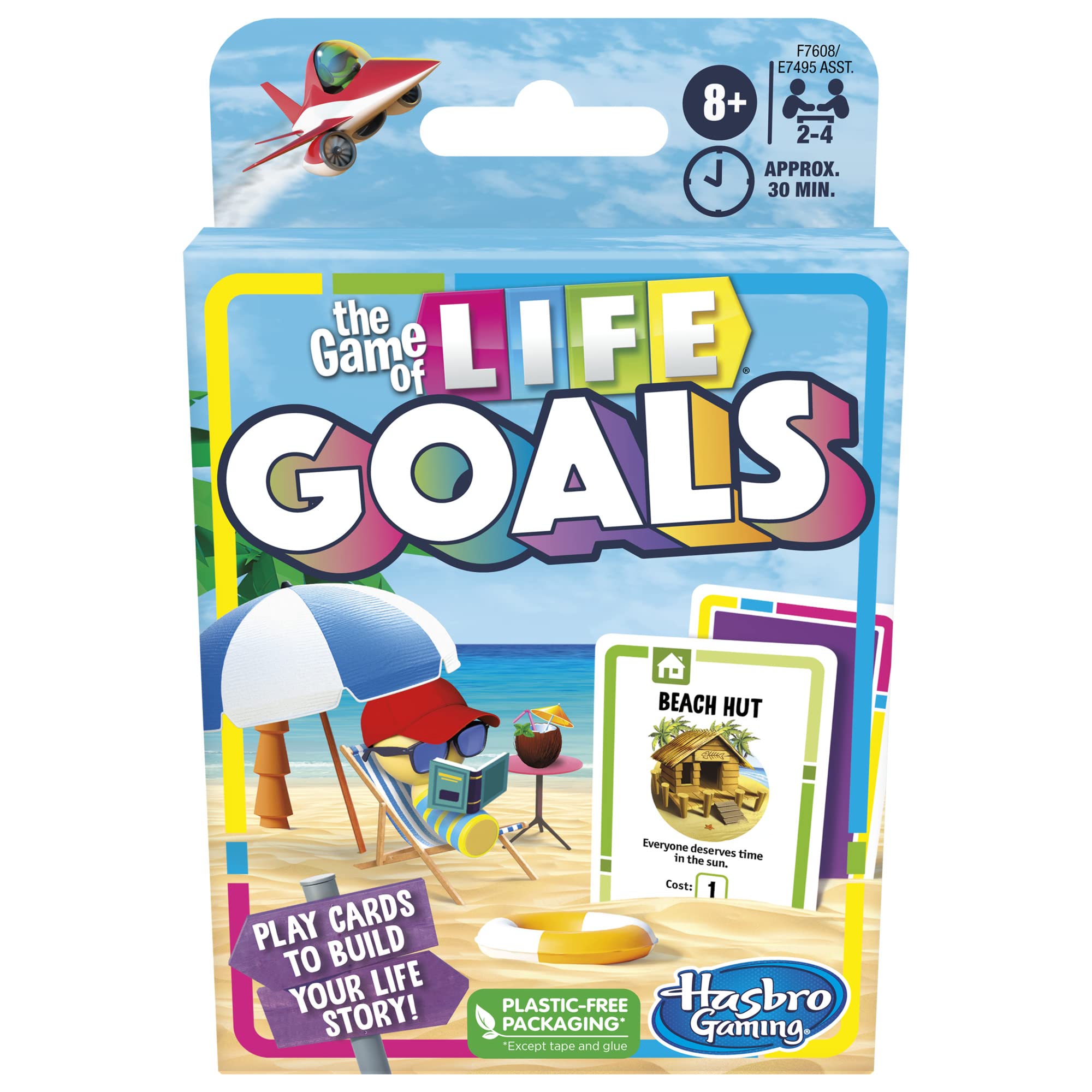 The Game of Life Goals Game, Quick-Playing Card Game for 2-4 Players, The Game of Life Card Game for Families and Kids Ages 8 and Up