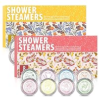 Shower Steamers Aromatherapy - Christmas Gifts for Women 8 Pack Pure Essential Oil Shower Bombs for Home Spa Self Care, Essential Oil Stress Relief and Relaxation Bath Gifts for Her Pink Yellow