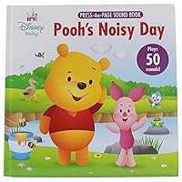 Disney Baby Winnie the Pooh - Pooh’s Noisy Day - Press-the-Page Sound Book - Plays 50 Sounds! - PI Kids
