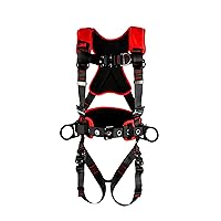 3M Protecta Comfort Construction Style Positioning/Climbing Harness 1161222, Black, X-Large, 1 Ea/Case