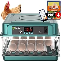 | Egg Incubator for Hatching Eggs | RoHS Certification | Incubator with Automatic Temperature & Egg Turning | Manual + Free EBOOK in English (16 Eggs)
