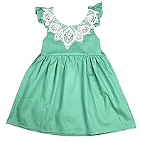 Little Girl Sleeveless Lace Easter Party Graduation Holiday Flower Girl Dress