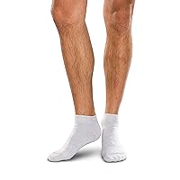 Seamless Mini-Crew Socks for Diabetes, Arthritis or Sensitive Feet, 1 Pair (2 Count), XL, Grey