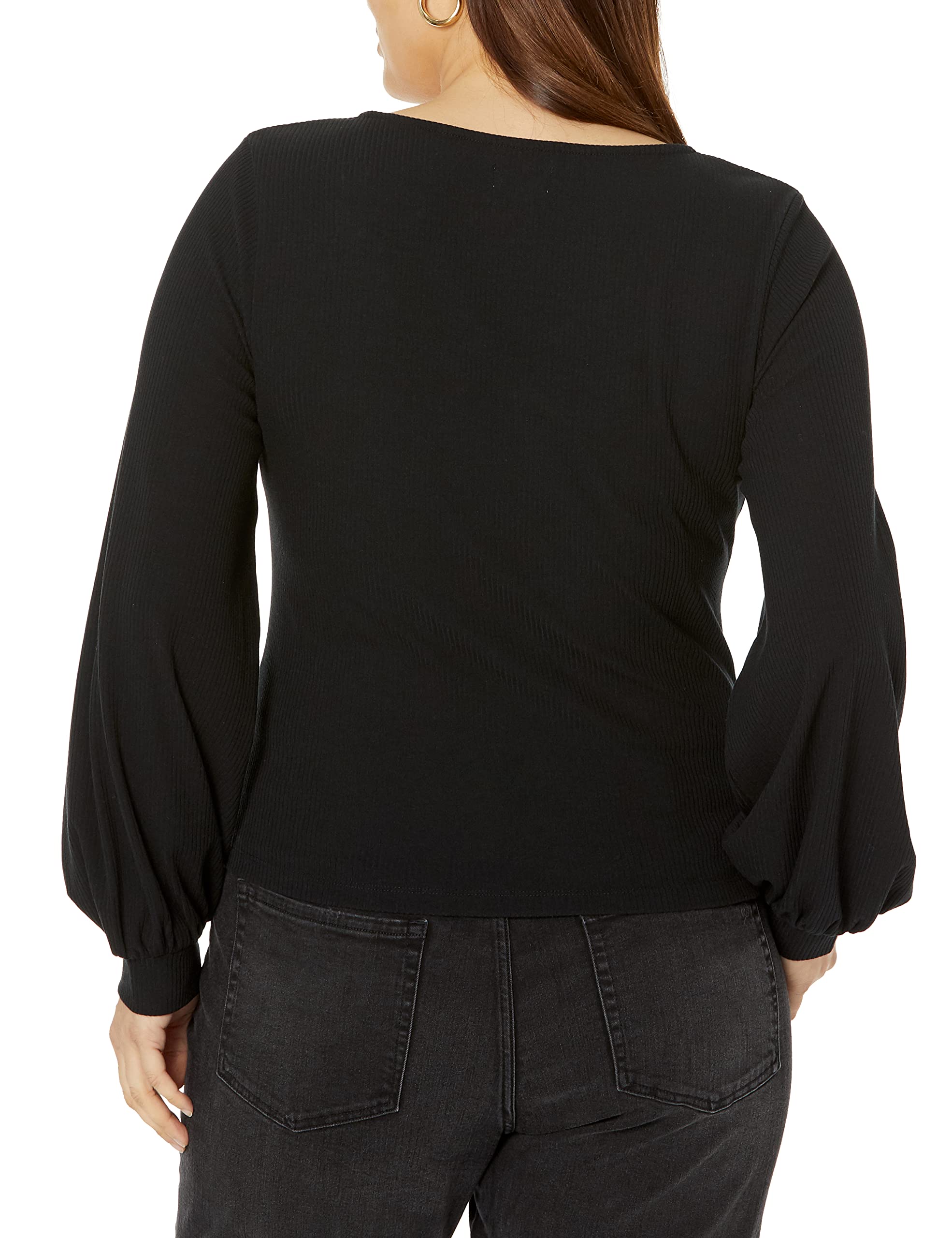 The Drop Women's @lucyswhims Square-Neck Balloon-Sleeve Top