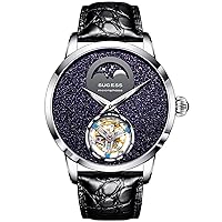 S429.04 Tourbillon Master MoonPhase Seagull ST8235 Movement Sapphire Crystal Men's Business Luxury Mechanical Watch 1963 Silver, silver, Strap.