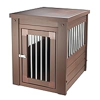 New Age Pet® ECOFLEX® Dog Crate End Table - Furniture-Style Pet Crate for Crate Trained Dogs - Stainless Steel Tubing & a Latched Closure - 10 Year Manufacturer's Warranty