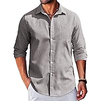 COOFANDY Men's Long Sleeve Button Down Shirt Casual Regular-Fit Oxford Dress Shirts