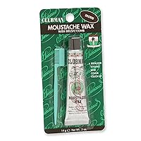 Clubman Pinaud Moustache Wax with Free Brush/Comb Applicator Brown, 0.5 Ounce