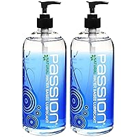 Twin Pack Natural Water-Based Lubricant, 34 oz Each, Total 68oz