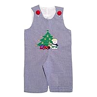 Boys Christmas Tree and Snowman Longall Coveralls
