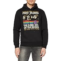 Pink Floyd Hoodie Dark Side Of The Moon Retro Stripes Official Black Pullover
