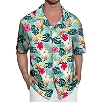 Unisex Hawaiian Floral Shirts for Men Women, Button Down Tropical Holiday Aloha Beach Shirts