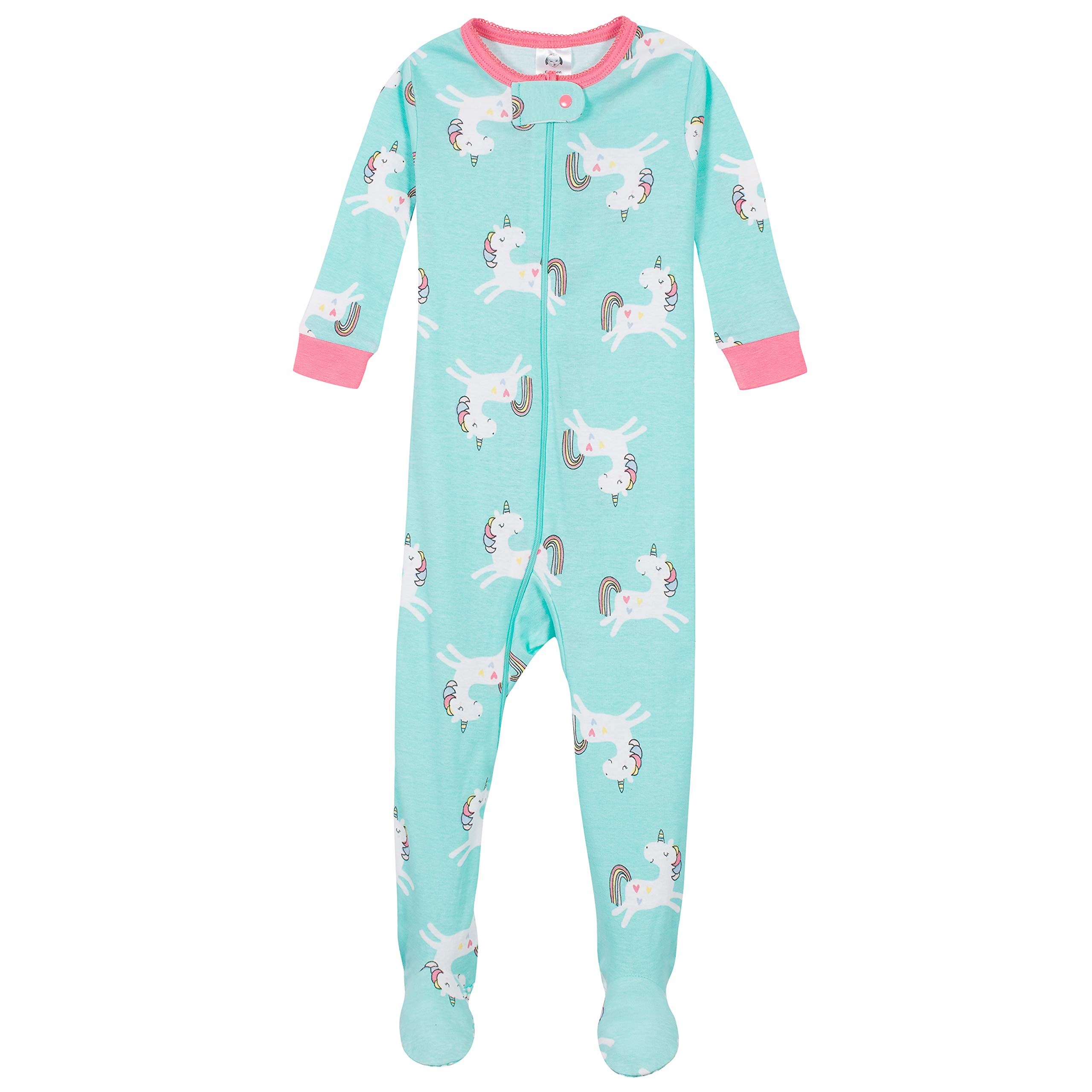 Gerber Baby Girls' 4-Pack Footed Pajamas