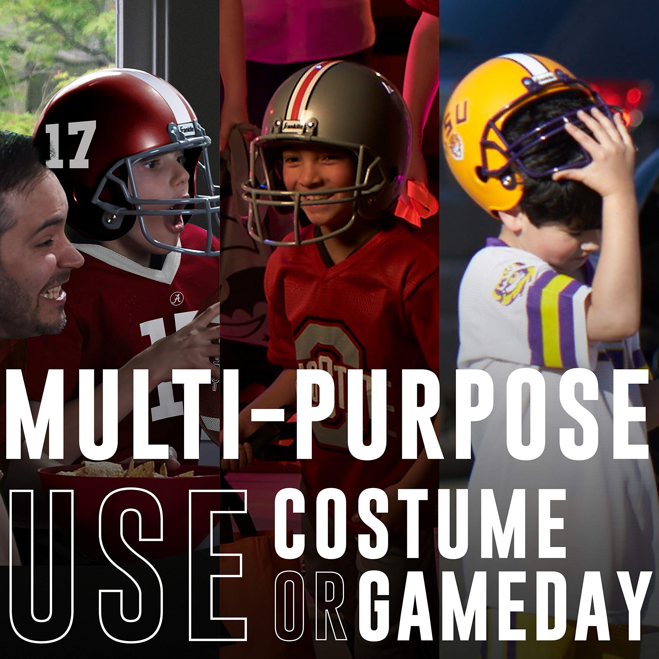 Franklin Sports NCAA Kids Football Uniform Set - NFL Youth Football Costume for Boys & Girls - Set Includes Helmet, Jersey & Pants
