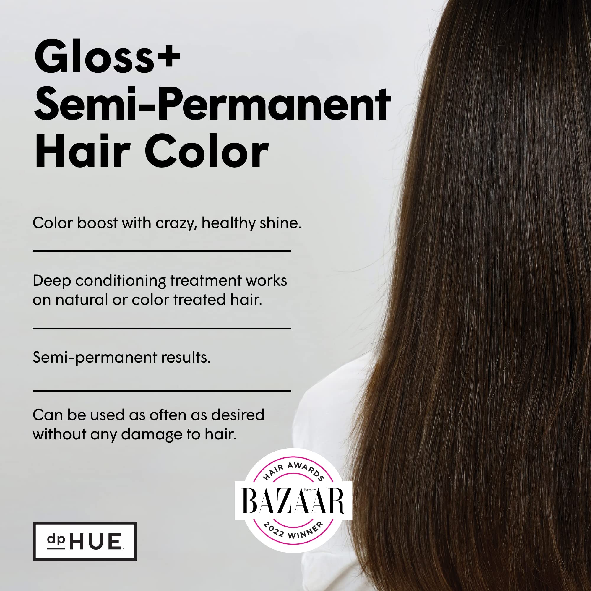 Mua dpHUE Gloss+ Medium Brown Semi-Permanent Hair Color & Conditioner,   oz - Color Boost with Healthy Shine - Deep Conditioning Treatment - No  Peroxide, Ammonia or Mixing - Gluten-Free, Vegan trên