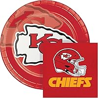 Kansas City Chiefs Paper Plate and Napkin Party Kit, Serves 16