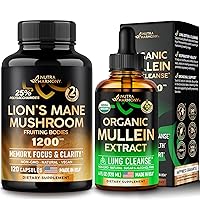 NUTRAHARMONY Lions Mane Capsules & Organic Mullein Drops