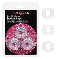 CalExotics Set of 3 Silicone Stacker Rings - Clear