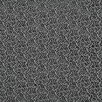 G341 Silver and Black Metallic Raised Floral Vines Upholstery Faux Leather by The Yard- Closeout