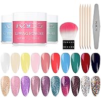 KADS Dip Powder Nail Colors Set with 20 Colors Dipping Powder Nails System for French Nail Manicure Nail Art No Nail Lamp Needed Acrylic Dipping Powder Gradient Nude Glitter Flakes (Youth love)
