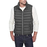 Tommy Hilfiger Men's Lightweight Ultra Loft Quilted Puffer Vest (Standard and Big & Tall), Charcoal Grey, X-Large