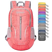 ZOMAKE 25L Ultra Lightweight Packable Backpack - Foldable Hiking Backpacks Water Resistant Small Folding Daypack for Travel(Red)