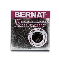Bernat Faux Fur Pom Pom, 3 in., Black Mink