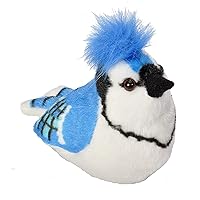 Audubon Birds Blue Jay Plush with Authentic Bird Sound, Stuffed Animal, Bird Toys for Kids and Birders