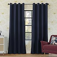 Sun Zero Nordic 2-Pack Theater Grade Noise Reducing Extreme 100% Blackout Grommet Curtain Panel Pair, 52