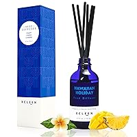 Reed Diffuser Set for Home| 3.7 Oz(110ml) Hawaiian Holiday Fragrance Diffuser | with Mangoes, Pineapples, Peaches & Melons Scented Oil Sticks Diffuser, Air Fresheners for Home, Bathroom