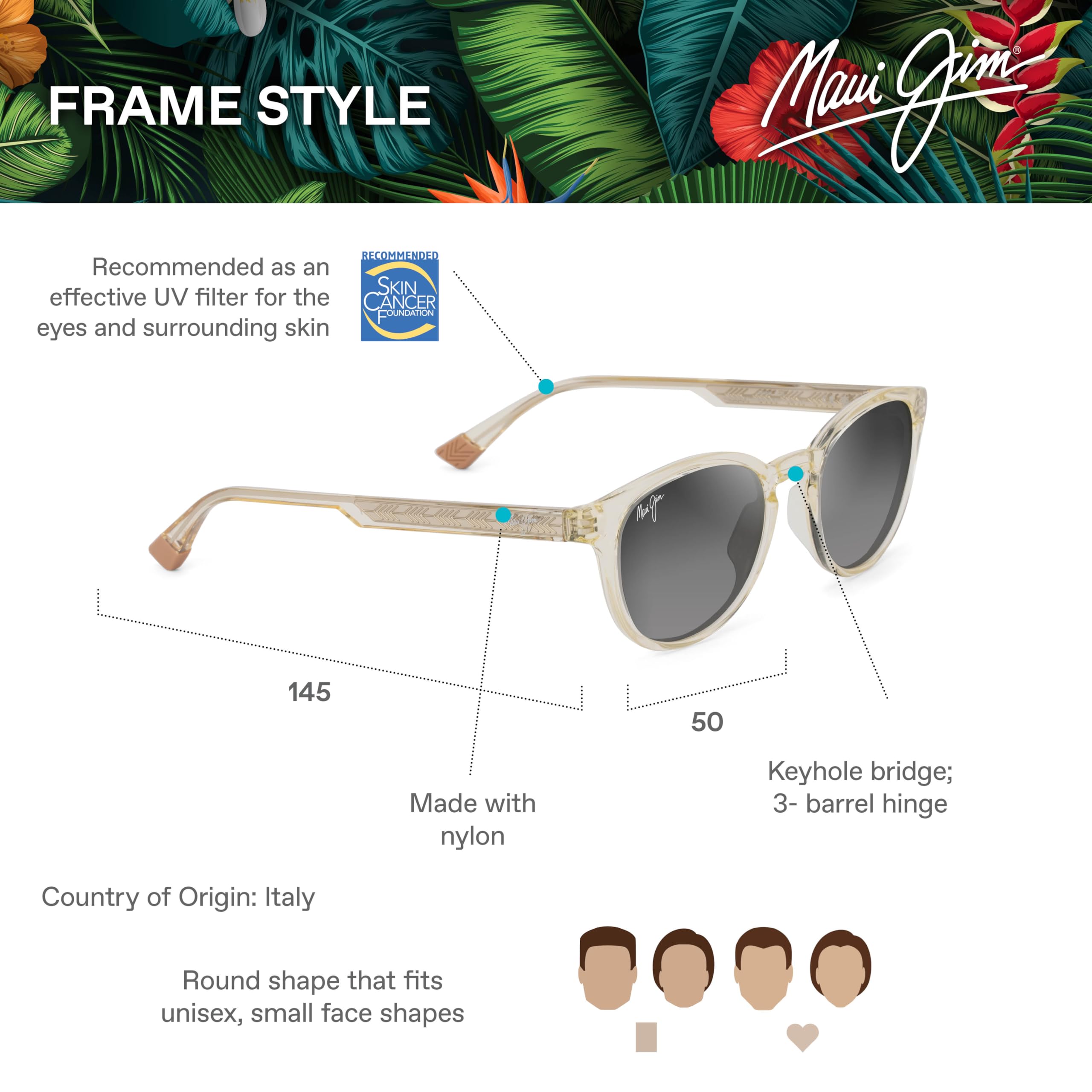 Maui Jim Hiehie Round Sunglasses