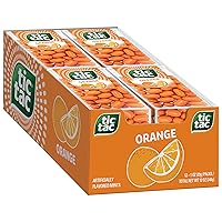 Tic Tac Orange Flavored Mints, Bulk 12 Pack, On-The-Go Refreshment, 1 Oz Each