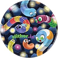 Slither.io Design Round Paper Plates - 7