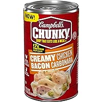 Campbell’s Chunky Soup, Creamy Chicken Bacon Carbonara Soup, 18.8 oz Can