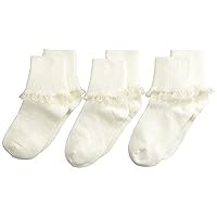 Jefferies Socks Girl's Simplicity Lace Socks 3 Pair Pack