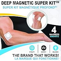 Deep Magnetic Therapy Spot Magnet Super Kit - Contains 4 Powerful Magnets, 10,000 Gauss Per Magnet