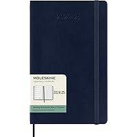 Moleskine Classic 18 Month 2024-2025 Weekly Planner, Soft Cover, Large (5