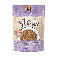 Weruva Classic Cat Stews!, Too Hot to Handle with Chicken, Duck & Salmon in Gravy, 3oz Pouch (Pack of 12)