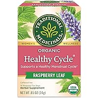 Traditional Medicinals Tea, Organic Healthy Cycle, Supports Healthy Menstrual Cycles, 16 Tea Bags