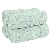 Cotton Paradise Washcloths for Bathroom, 13 x 13 Inch 100% Turkish Cotton Towels Soft Absorbent Luxury Washcloths, Small Hand Face Towels, Mint Washcloths