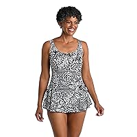 Maxine Of Hollywood Women's Seam Front Swim Dress One Piece Swimsuit