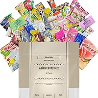 MunchMo Asian Mystery Candy Mix 40 Count - 20 Different Korean, Thai, Japanese Candy Set, 2 Of Each, Giftable Sealed Package