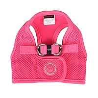 Puppia Neon Soft Vest Harness Step-in No Choke No Pull Walking Training for Small and Medium Dog, Pink, X-Large