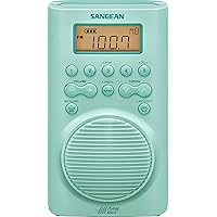 Sangean H205TQ AM/FM Weather Alert Waterproof Shower Radio Turquoise